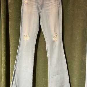 AG Janis high rise flare light wash women's jeans